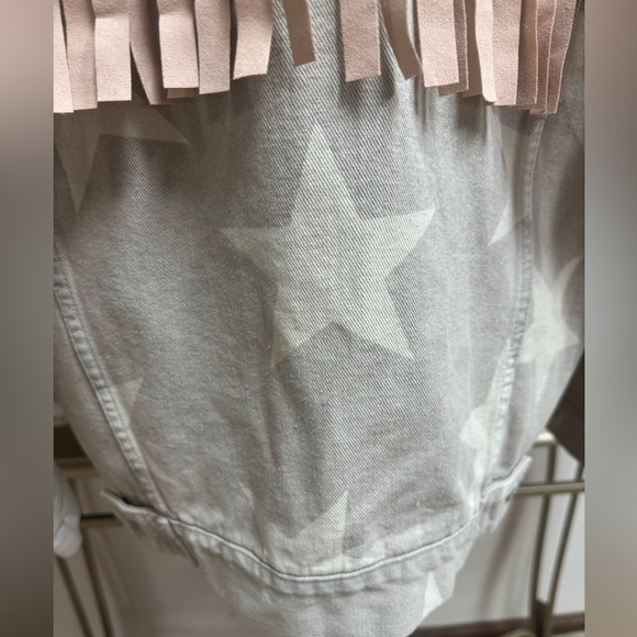 THE MORGAN WALLEN STAR FRINGE COUNTRY WESTERN CONCERT JEAN JACKET SZ S-L NWT - Picture 6 of 10